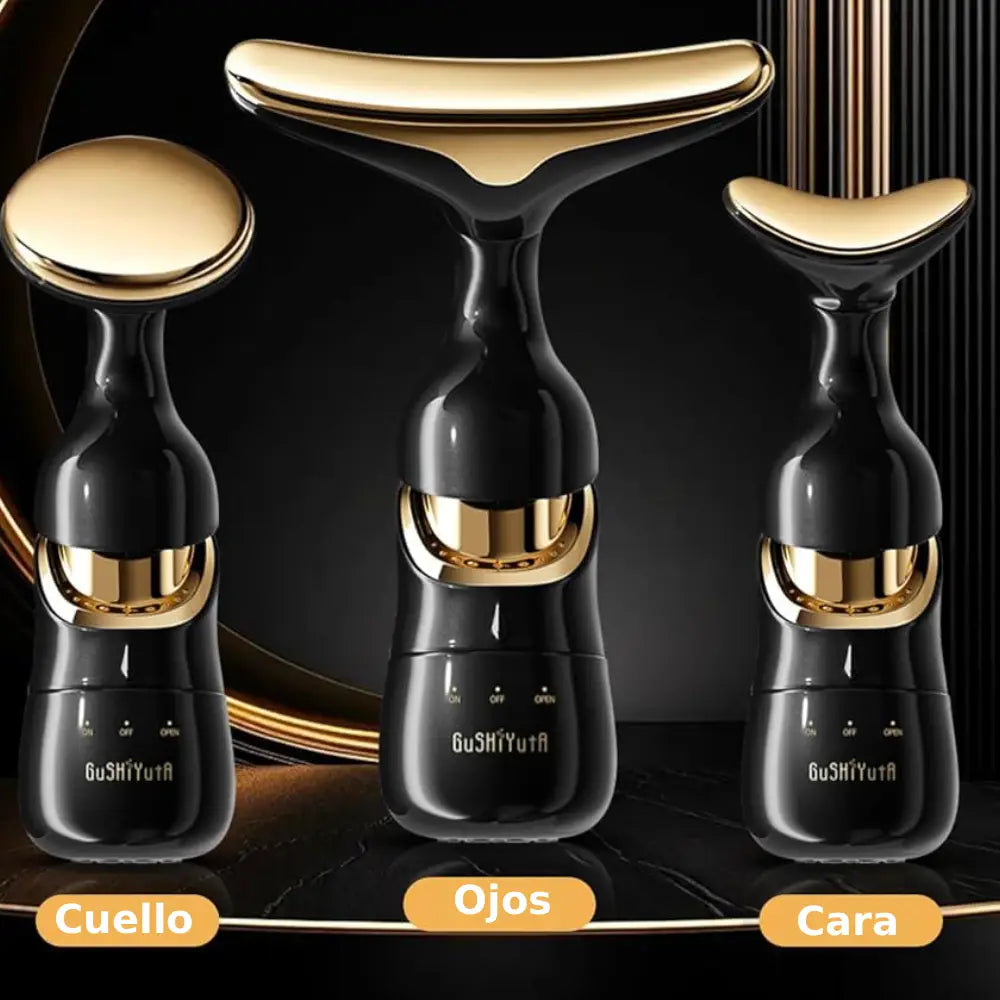 Xalea™ | Aparato de masaje 3 en 1: rostro, cuello y ojos