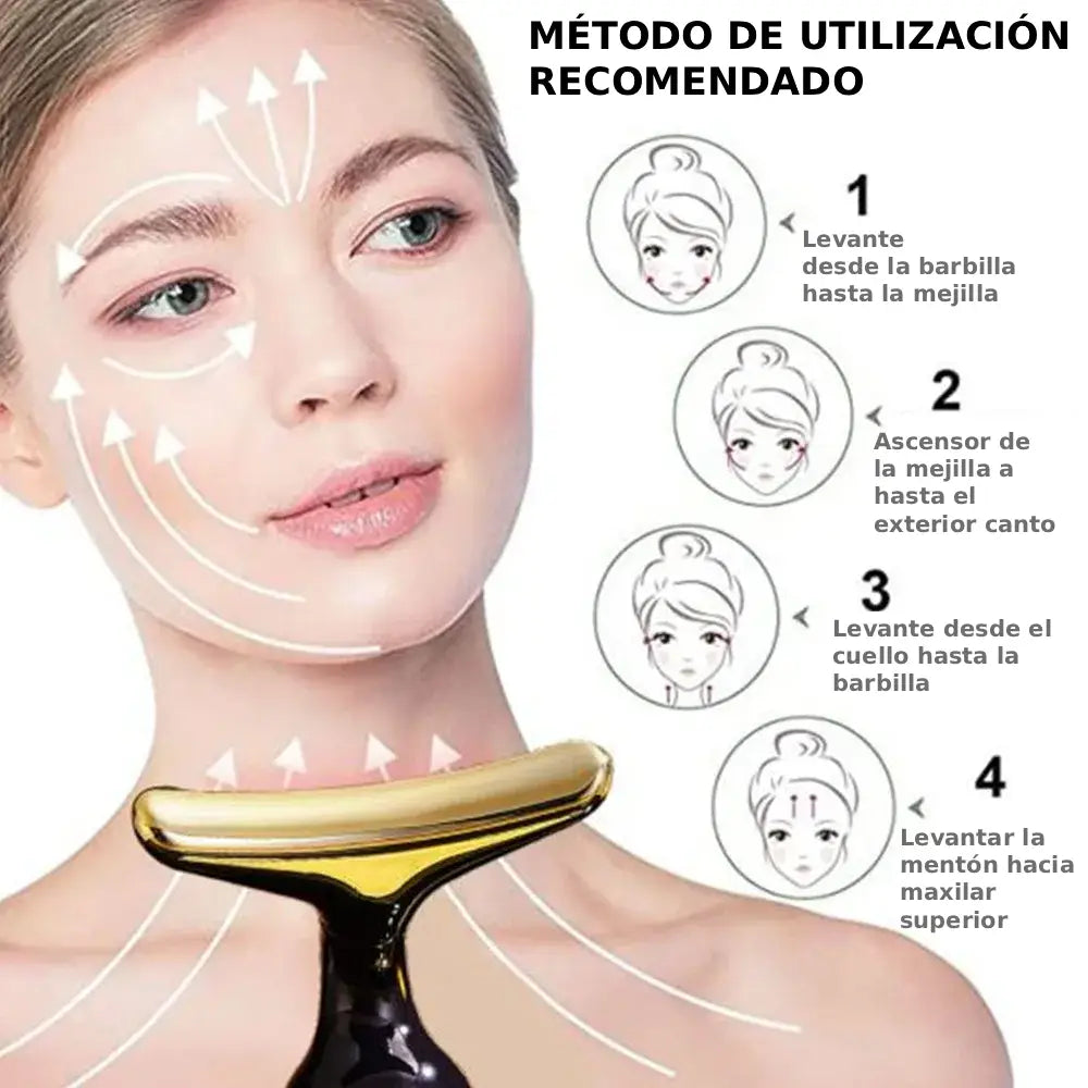 Xalea™ | Aparato de masaje 3 en 1: rostro, cuello y ojos