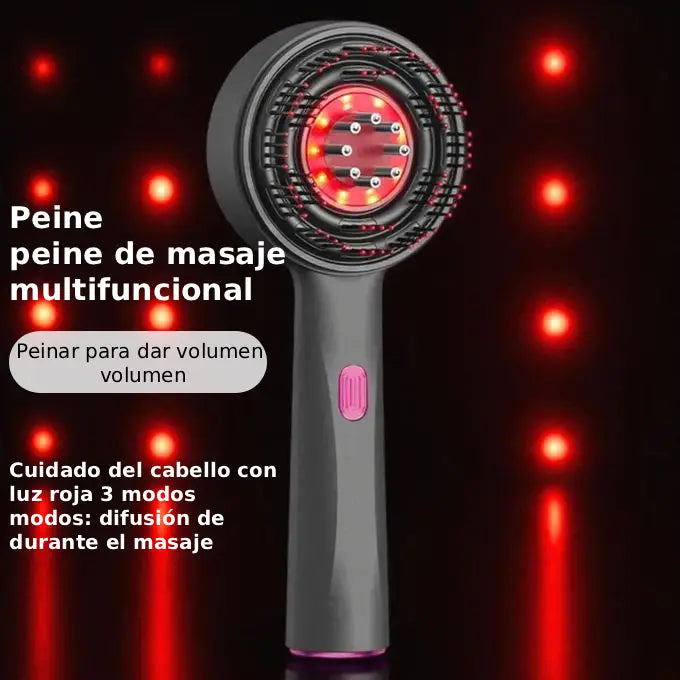 Xalea™ | Peine eléctrico para masaje del cuero cabelludo – Luz roja y aplicador de aceite – Anticaída y crecimiento capilar