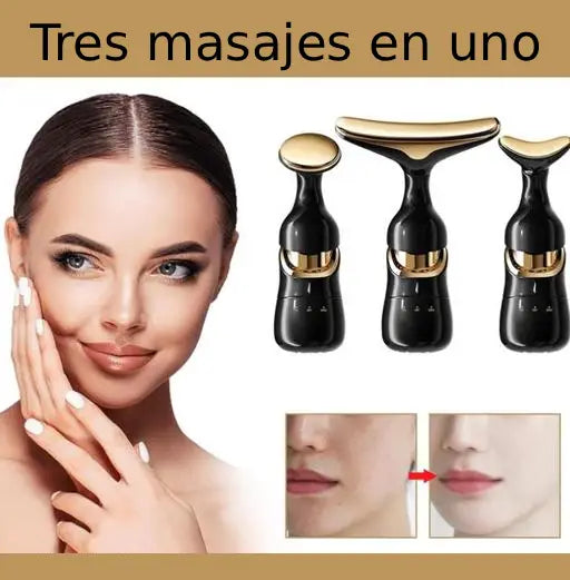 Xalea™ | Aparato de masaje 3 en 1: rostro, cuello y ojos